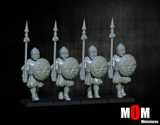 Imperial Spearmen, Fantasy Skirmish Miniatures by MoM Miniatures, perfect for Fantasy Wargames and RPGs