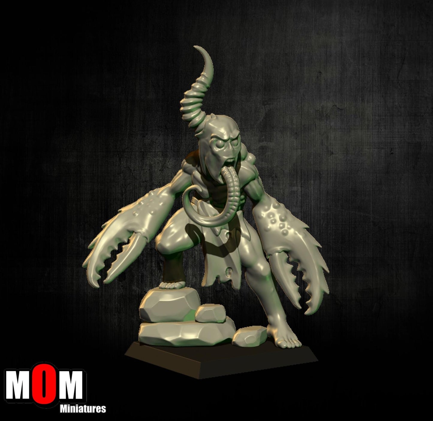Mutant With Pincers, Fantasy Skirmish Miniatures by MoM Miniatures, perfect for Fantasy Wargames and RPGs