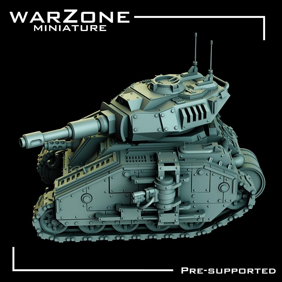 IronFang Tank, High-Tech BattleTank Sculpted by WarZone Miniature, Scaled for Sci-Fi Miniature Wargames