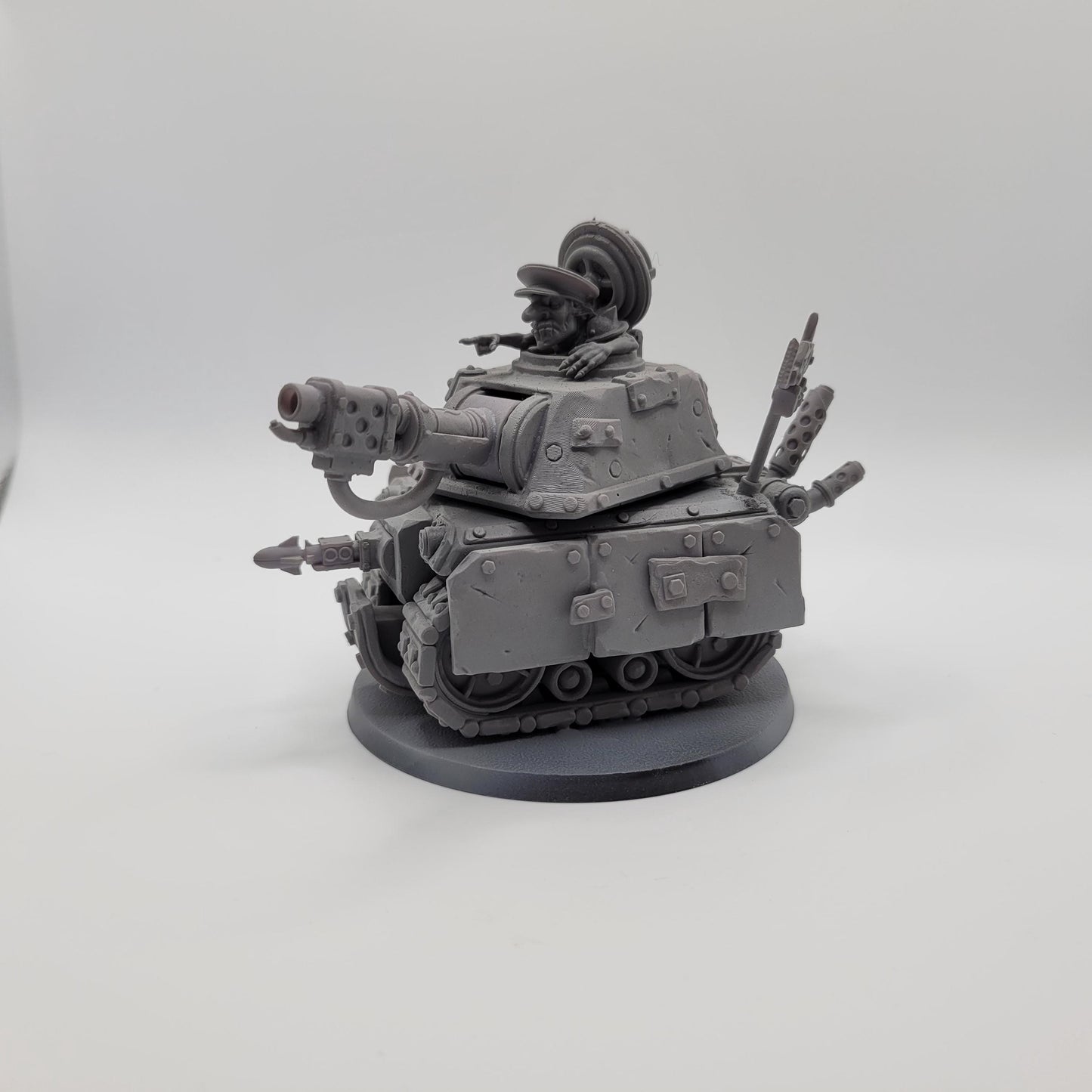 Orkaz Tank Vehicle / Junkyard Tank, Grimdark Orkish Menace Sculpted by WarZone Miniature, Scaled for Sci-Fi Miniature Wargames