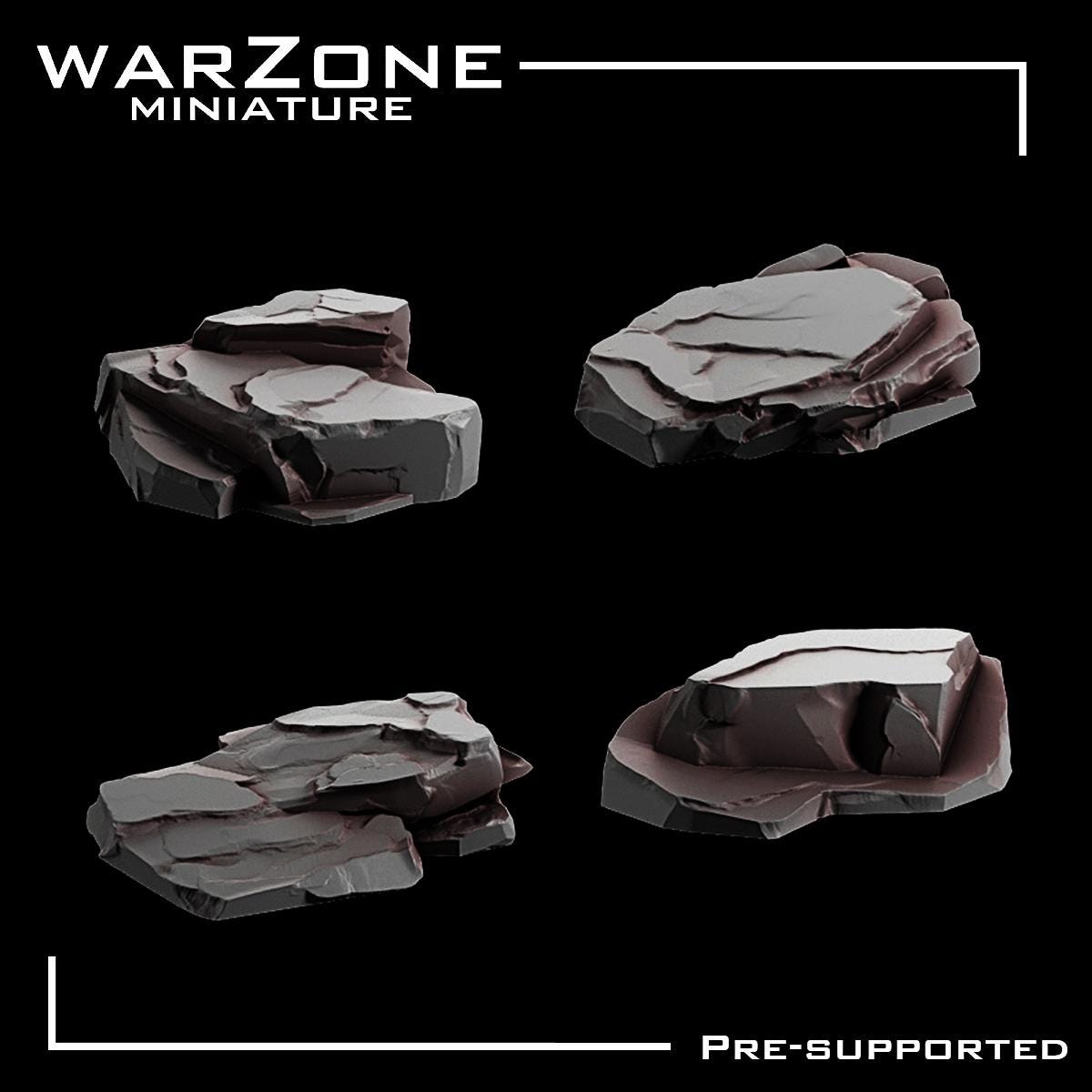 Rock / Desert Rocks basing bits Vol. 02, Grimdark Conversion Parts and Basing Materials Sculpted by WarZone Miniature