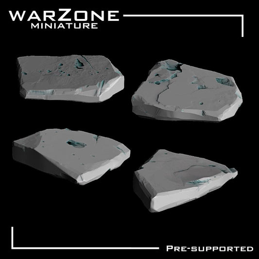 Rock / Rocks Basing Bits Vol. 04, Grimdark Conversion Parts and Basing Materials Sculpted by WarZone Miniature