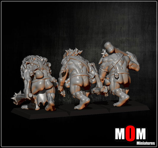 Trolls, Fantasy Skirmish Miniatures by MoM Miniatures, perfect for Fantasy Wargames and RPGs