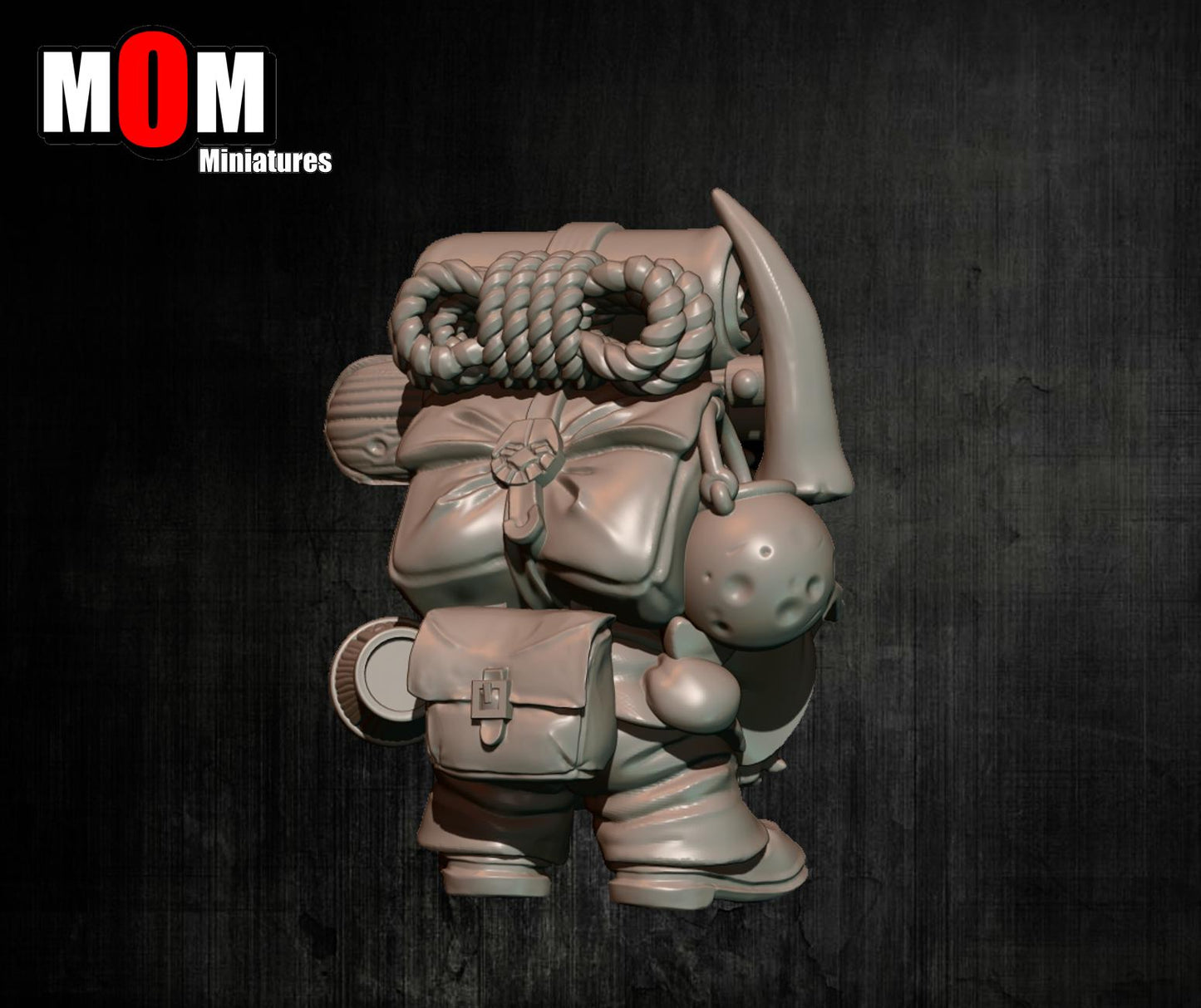 Dwarven Adventurer, Fantasy Skirmish Miniatures by MoM Miniatures, perfect for Fantasy Wargames and RPGs