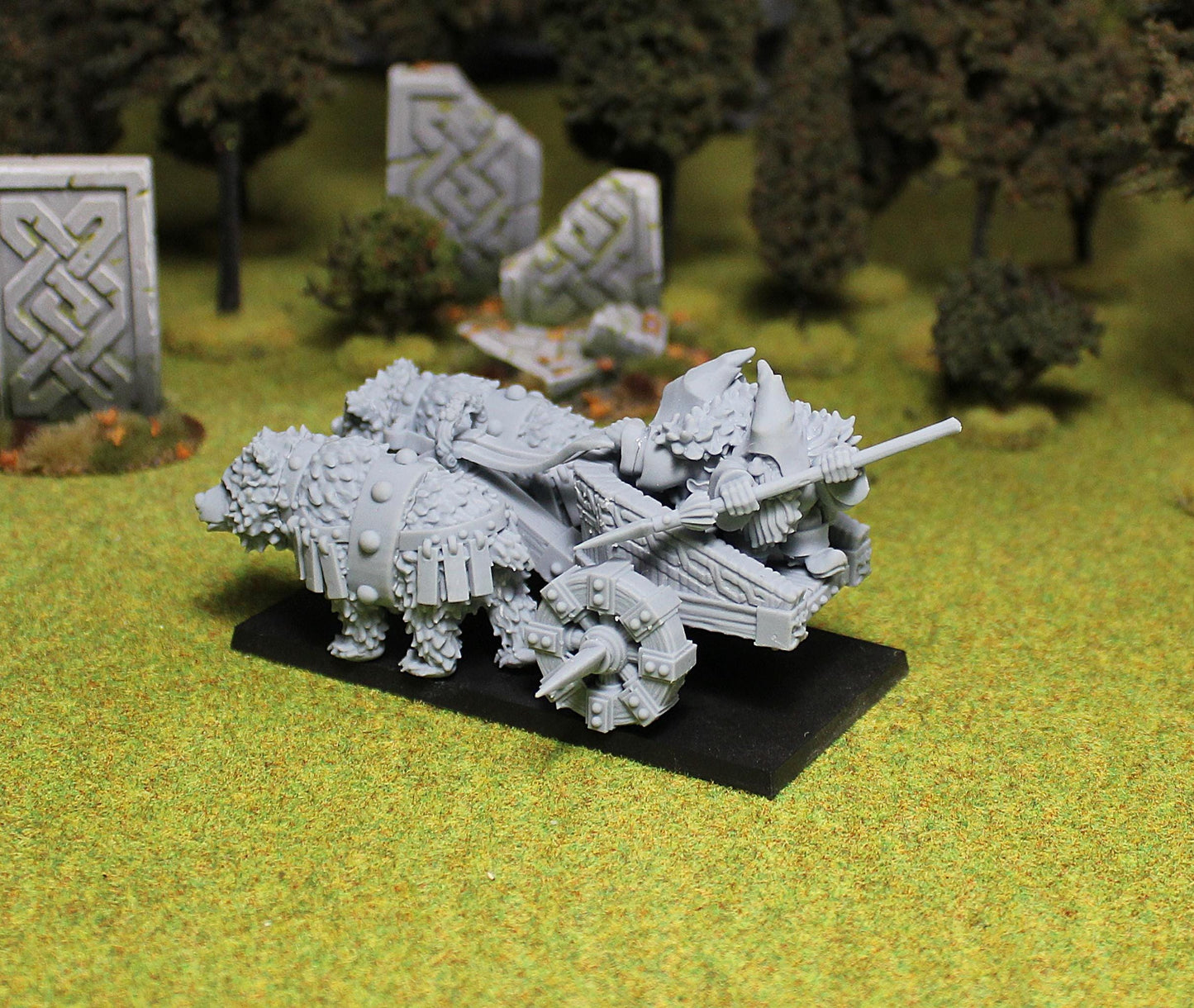 Dwarf War Chariot, Fantasy Skirmish Miniatures by MoM Miniatures, perfect for Fantasy Wargames and RPGs
