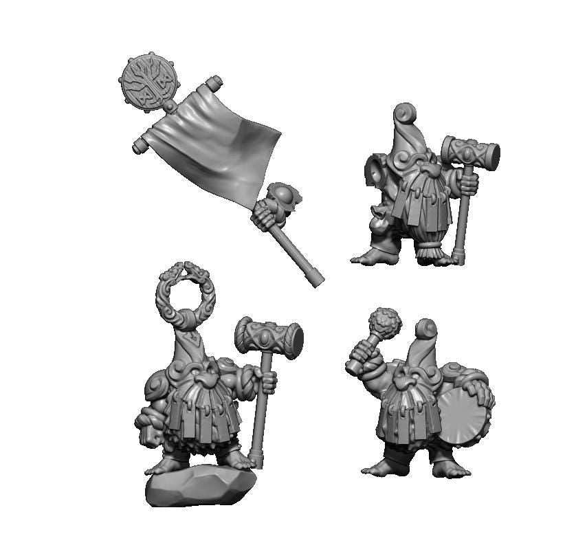 Dwarf Oak Skins, Fantasy Skirmish Miniatures by MoM Miniatures, perfect for Fantasy Wargames and RPGs