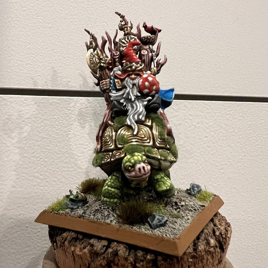 Dwarf King of the Forest on Turtle, Fantasy Skirmish Miniatures by MoM Miniatures, perfect for Fantasy Wargames and RPGs
