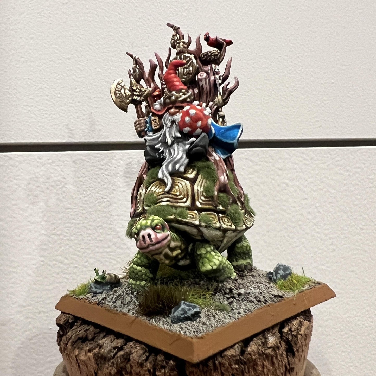 Dwarf King of the Forest on Turtle, Fantasy Skirmish Miniatures by MoM Miniatures, perfect for Fantasy Wargames and RPGs