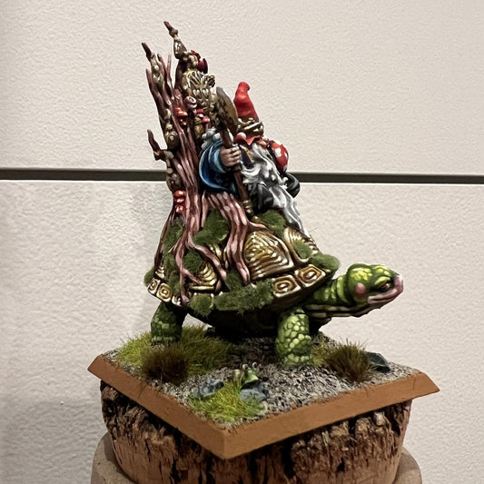 Dwarf King of the Forest on Turtle, Fantasy Skirmish Miniatures by MoM Miniatures, perfect for Fantasy Wargames and RPGs