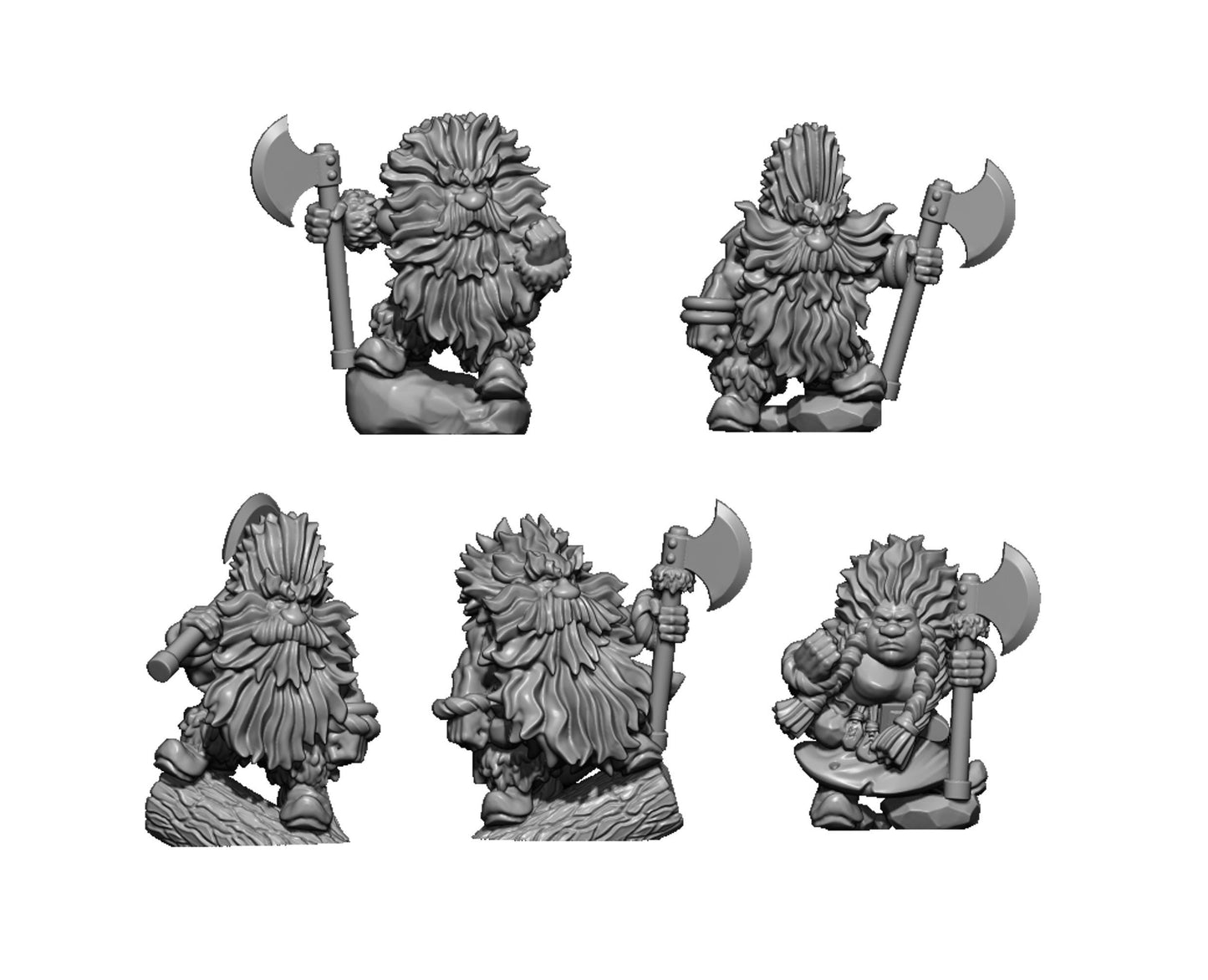 Dwarf Skinchangers, Fantasy Skirmish Miniatures by MoM Miniatures, perfect for Fantasy Wargames and RPGs
