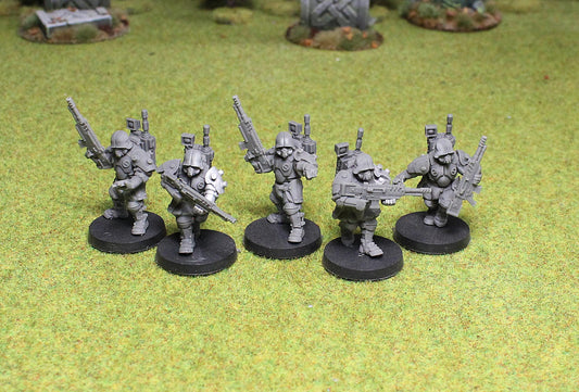 Vulcan Shock Troops, Sci-FI Skirmish Miniatures by MoM Miniatures, perfect for Sci-FI Wargames and RPGs