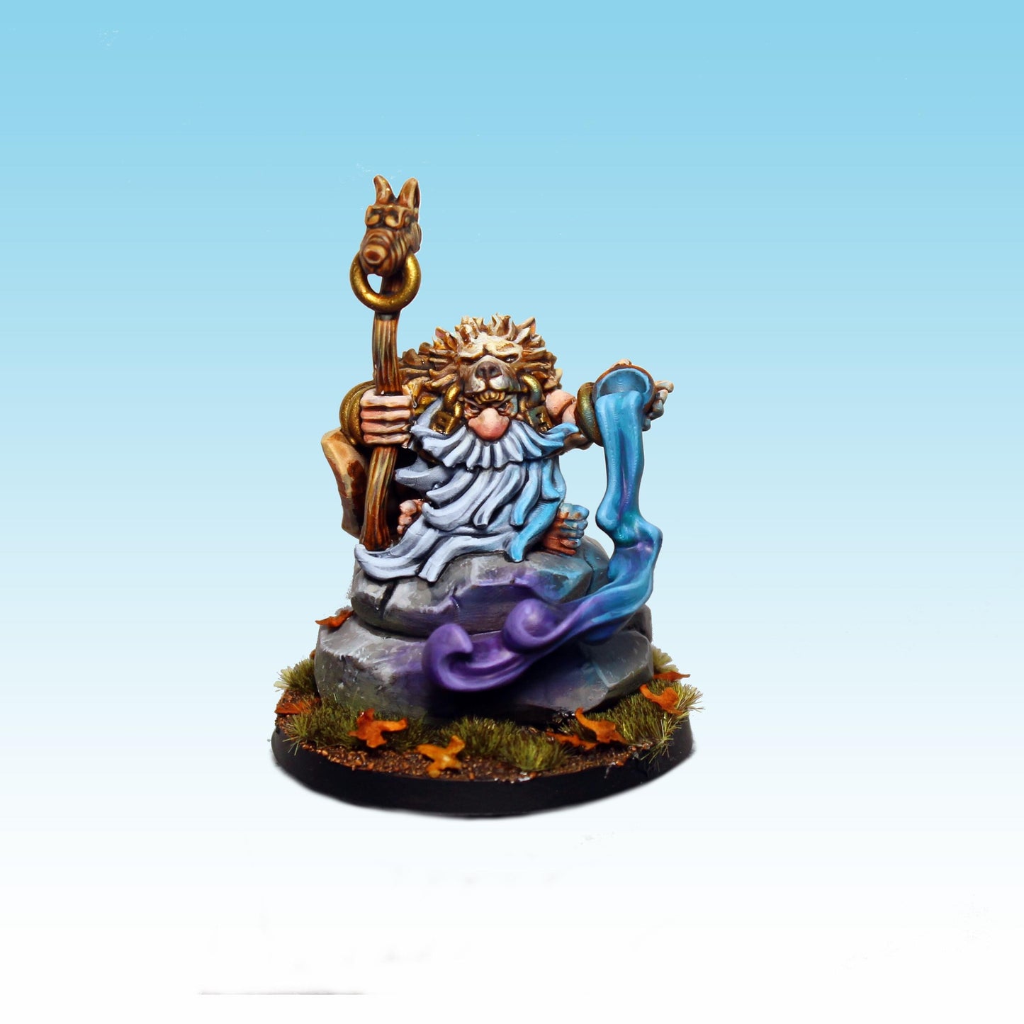 Dwarf Druid Miniature, Fantasy Wargame RPG, MoM Miniatures