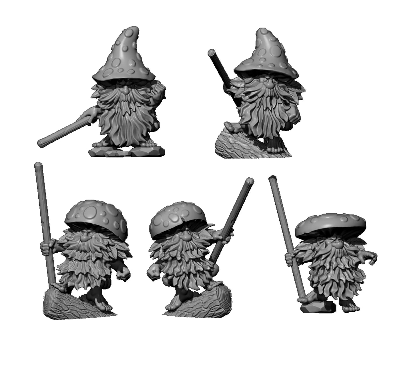 Dwarf Hermits, Fantasy Skirmish Miniatures by MoM Miniatures, perfect for Fantasy Wargames and RPGs
