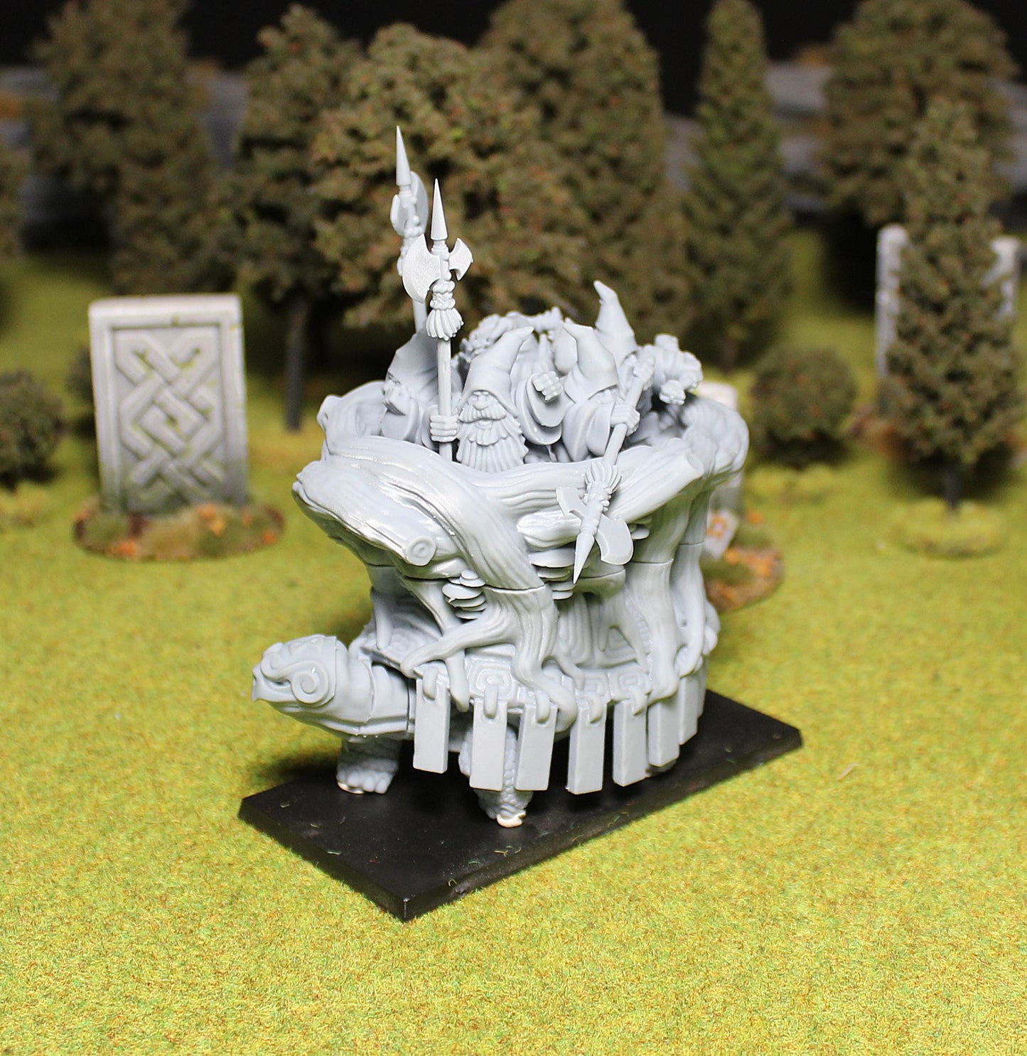 Forest Dwarf War Turtle, Fantasy Skirmish Miniatures by MoM Miniatures, perfect for Fantasy Wargames and RPGs
