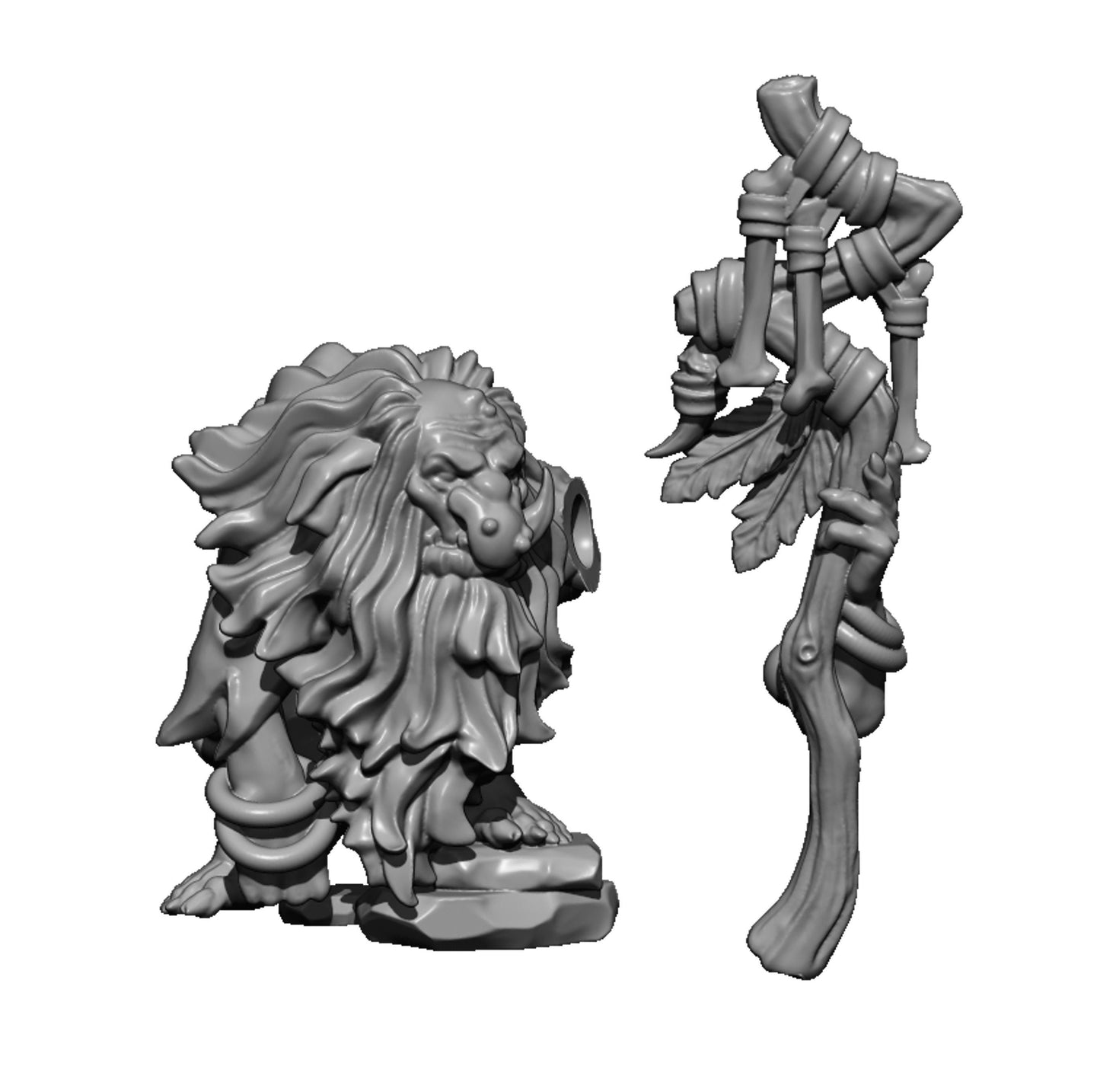 Troll Shaman, Fantasy Skirmish Miniatures by MoM Miniatures, perfect for Fantasy Wargames and RPGs