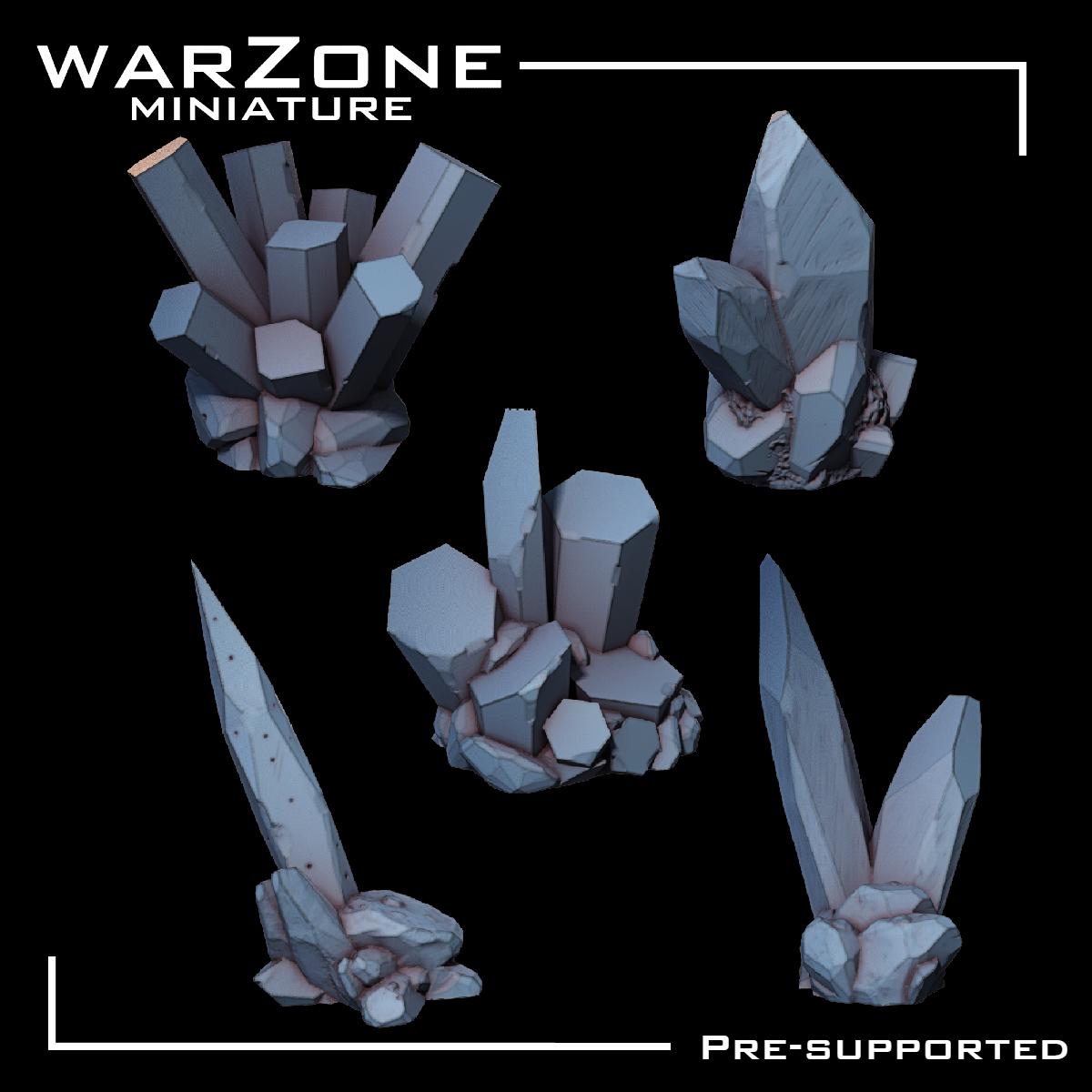 Crystal / Crystals Basing Bits, Grimdark Conversion Parts and Basing Materials Sculpted by WarZone Miniature