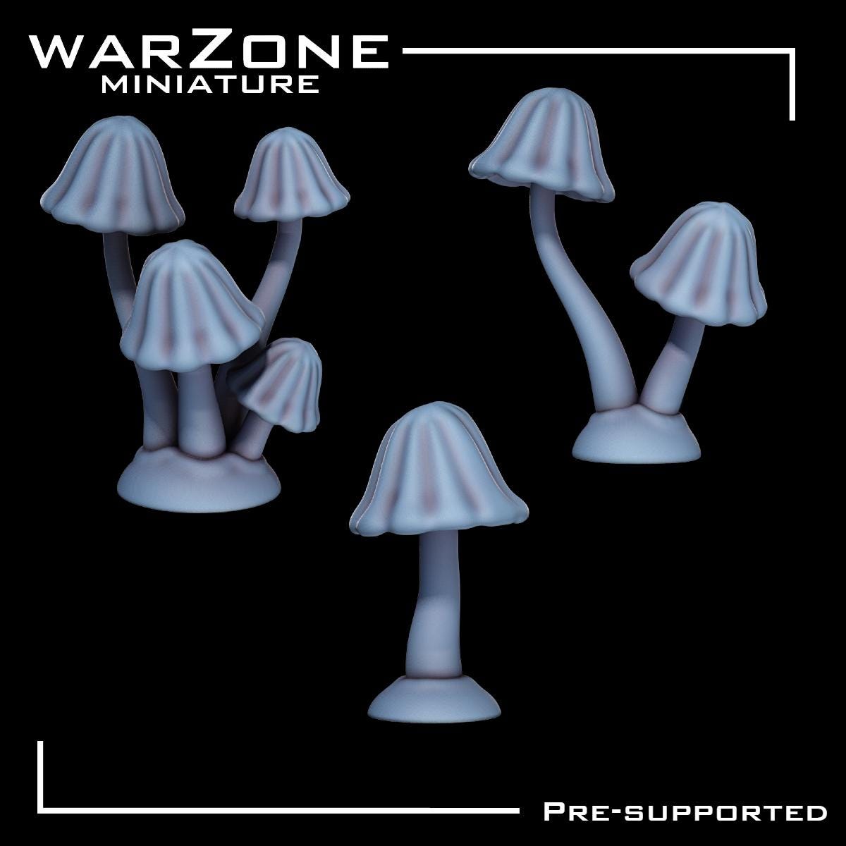 Mushroom / Mushrooms Basing Bits, Grimdark Conversion Parts and Basing Materials Sculpted by WarZone Miniature