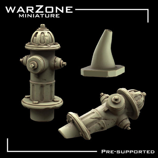 City / City Urban Basing Bits, Grimdark Conversion Parts and Basing Materials Sculpted by WarZone Miniature