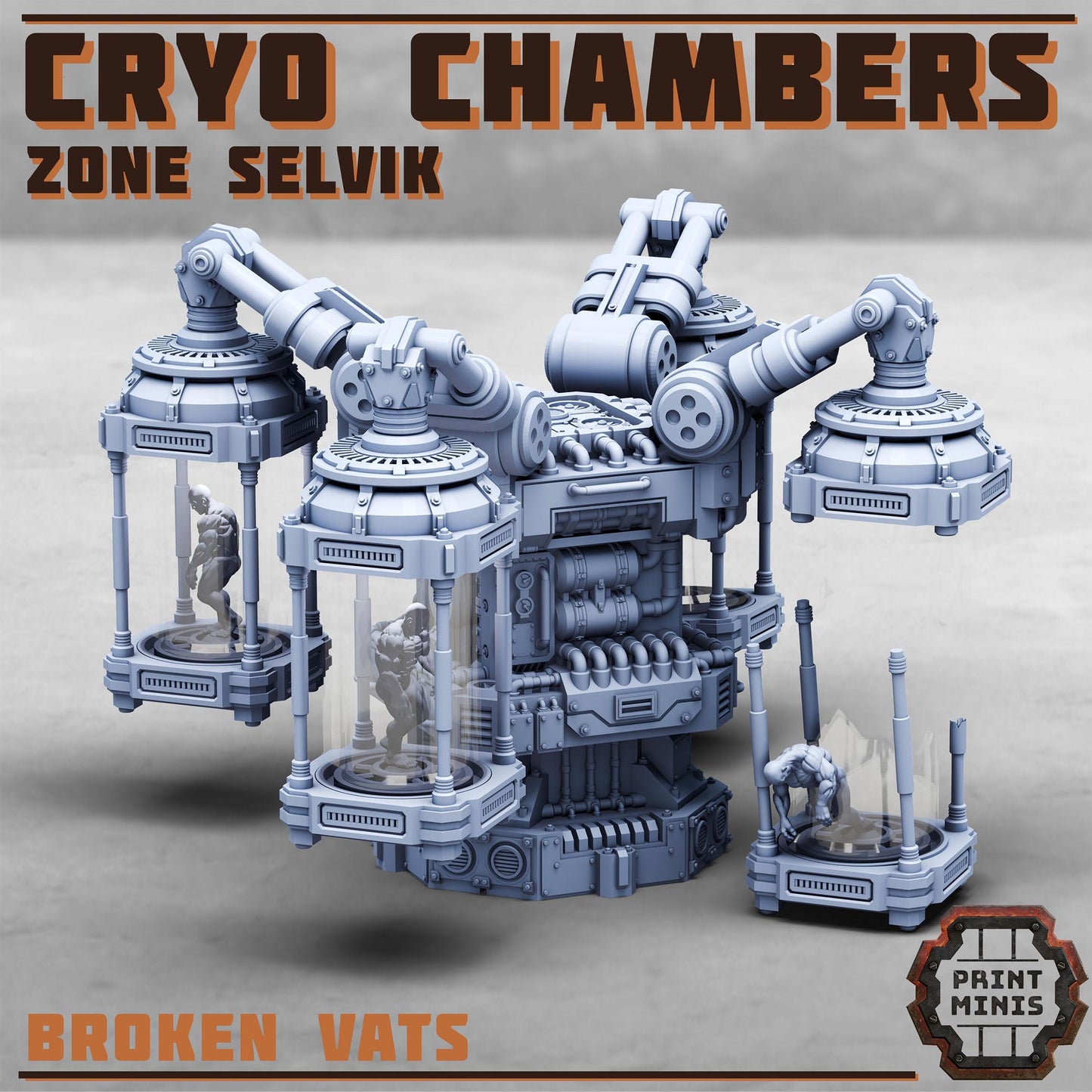 Cryo Chambers - Zone Selvik - Zone Selvik - Sci-Fi Space Industrial Terrain by Print Minis