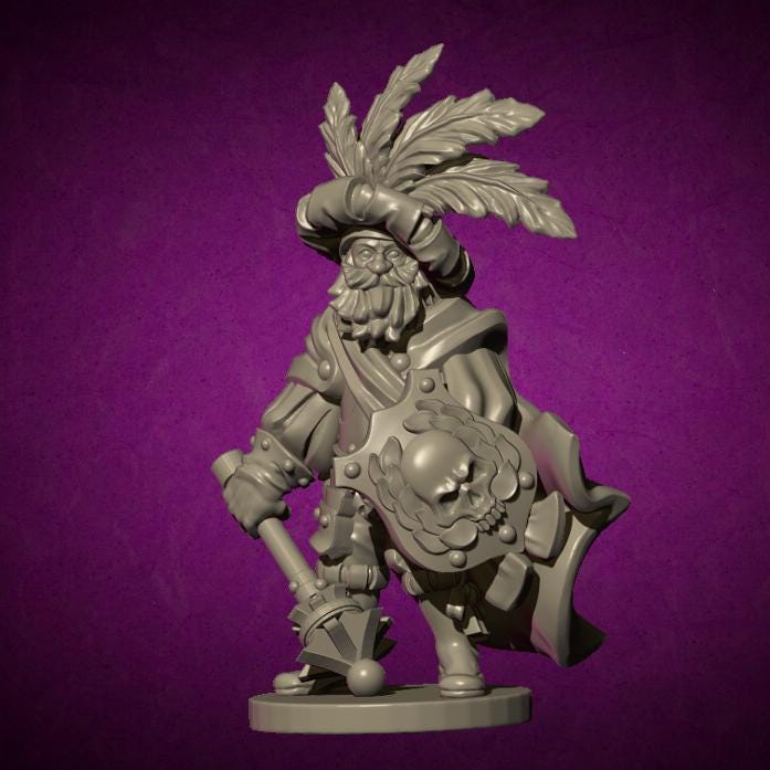 Imperial Captain, Fantasy Skirmish Miniatures by MoM Miniatures, perfect for Fantasy Wargames and RPGs
