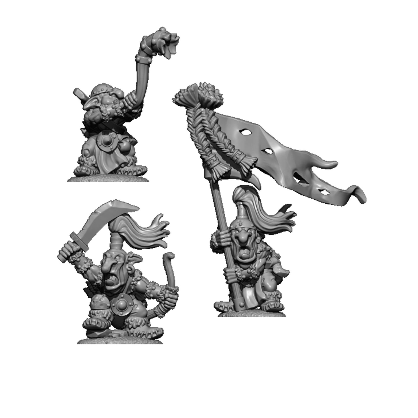 Goblin Archers, Fantasy Skirmish Miniatures by MoM Miniatures, perfect for Fantasy Wargames and RPGs