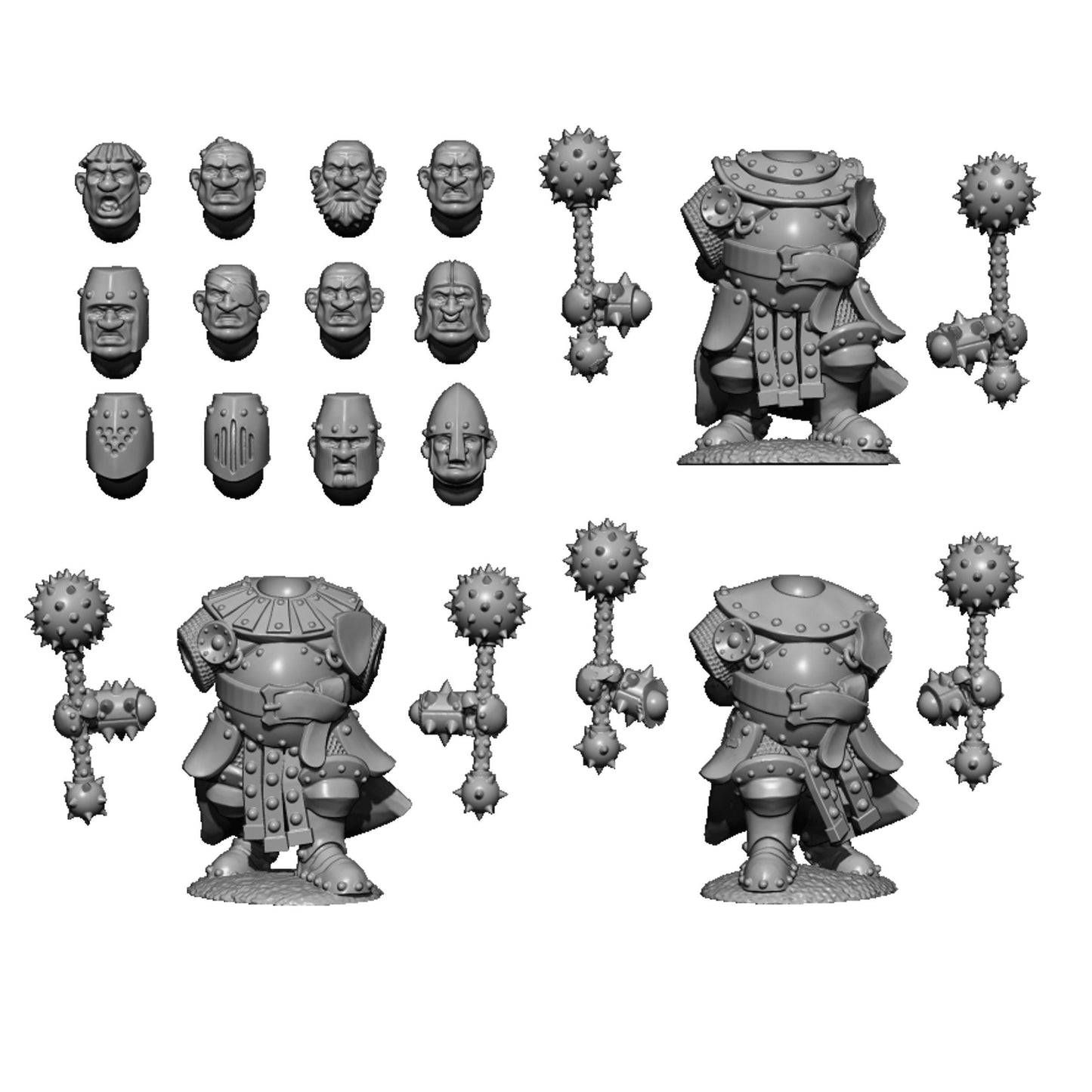 Medieval Ogres, Fantasy Skirmish Miniatures by MoM Miniatures, perfect for Fantasy Wargames and RPGs