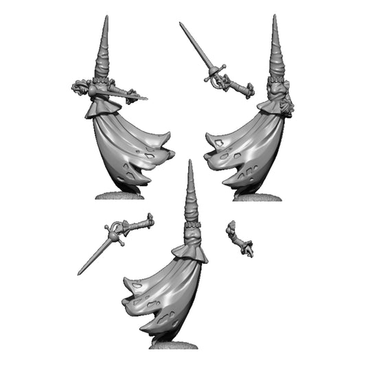 Mourning Wraiths, Fantasy Skirmish Miniatures by MoM Miniatures, perfect for Fantasy Wargames and RPGs