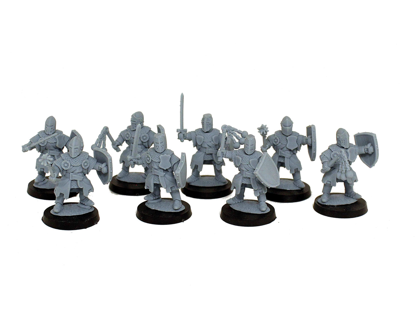 Crusader Footknights, Fantasy Skirmish Miniatures by MoM Miniatures, perfect for Fantasy Wargames and RPGs
