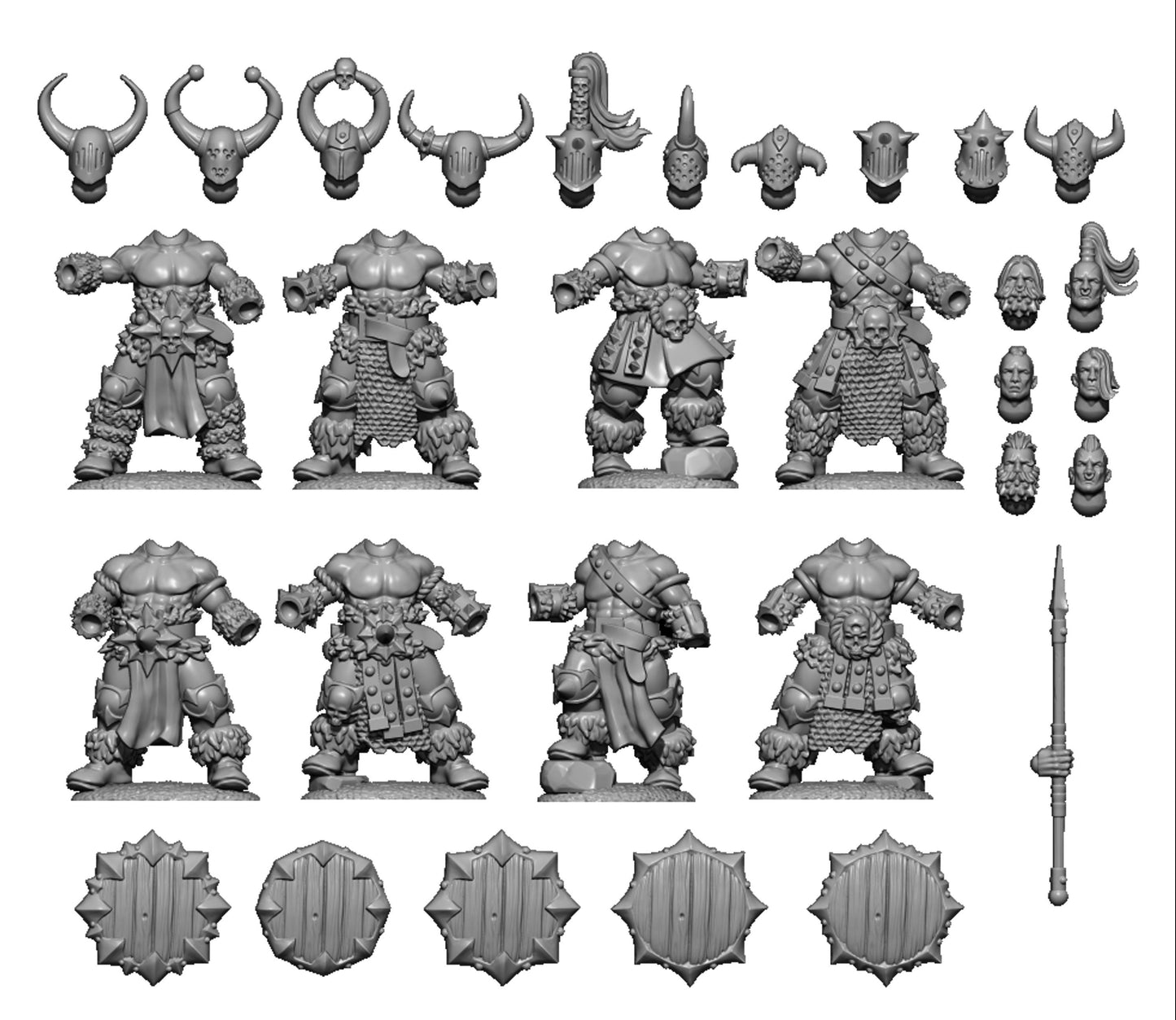 Chaos Barbarians, Fantasy Skirmish Miniatures by MoM Miniatures, perfect for Fantasy Wargames and RPGs