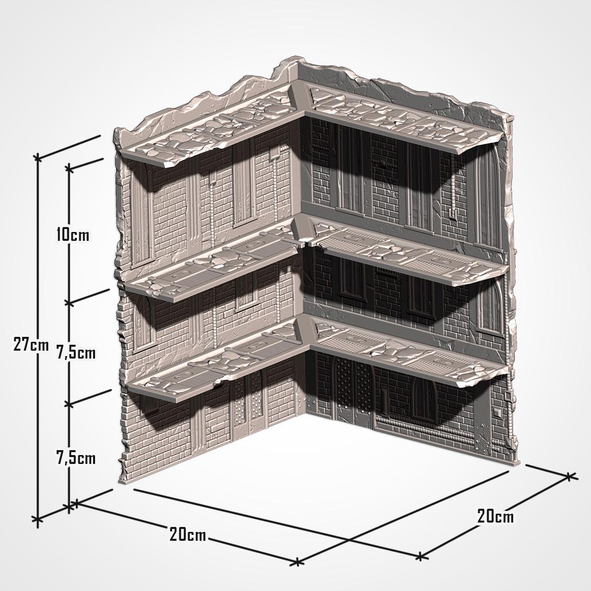 Modular CATHEDRAL RUINS UKTC Compatible set Txarli Factory Ruined Building Terrain Cityscape Set, Perfect for Tabletop Wargames