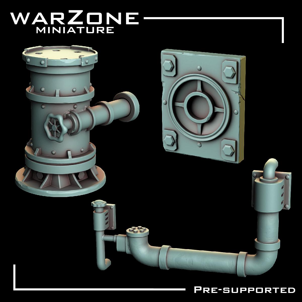 Kitbash / Kitbash Wasteland Kitbash Vol. 02, Grimdark Conversion Parts and Basing Materials Sculpted by WarZone Miniature