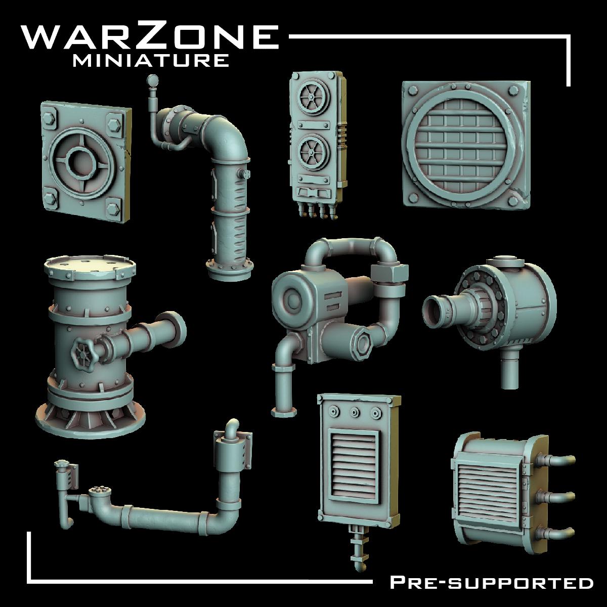 Kitbash / Kitbash Wasteland Kitbash Vol. 02, Grimdark Conversion Parts and Basing Materials Sculpted by WarZone Miniature