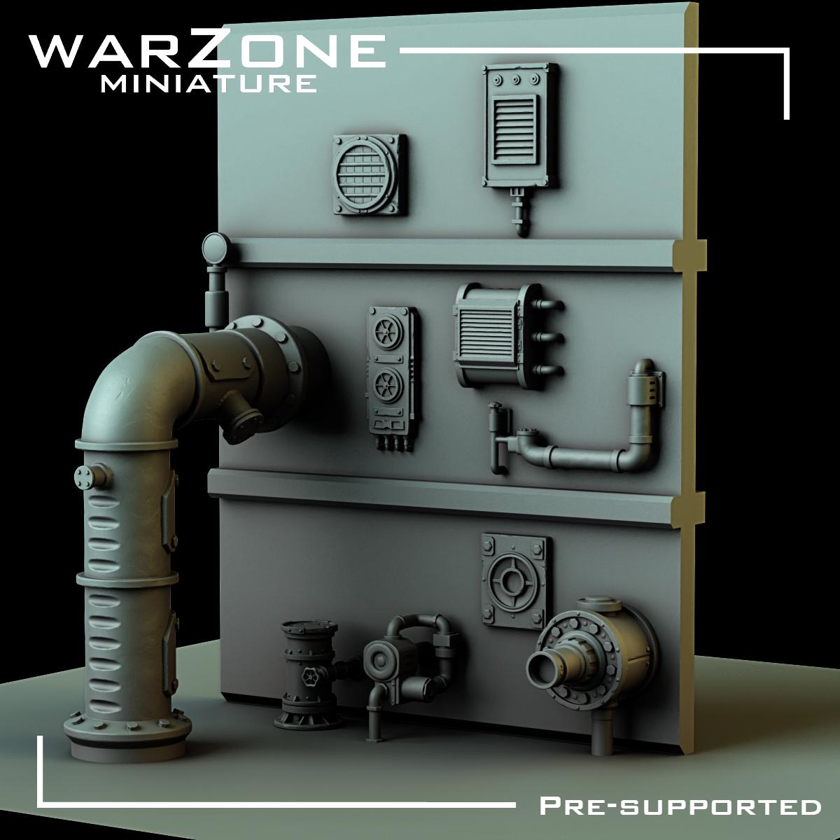 Kitbash / Kitbash Wasteland Kitbash Vol. 02, Grimdark Conversion Parts and Basing Materials Sculpted by WarZone Miniature