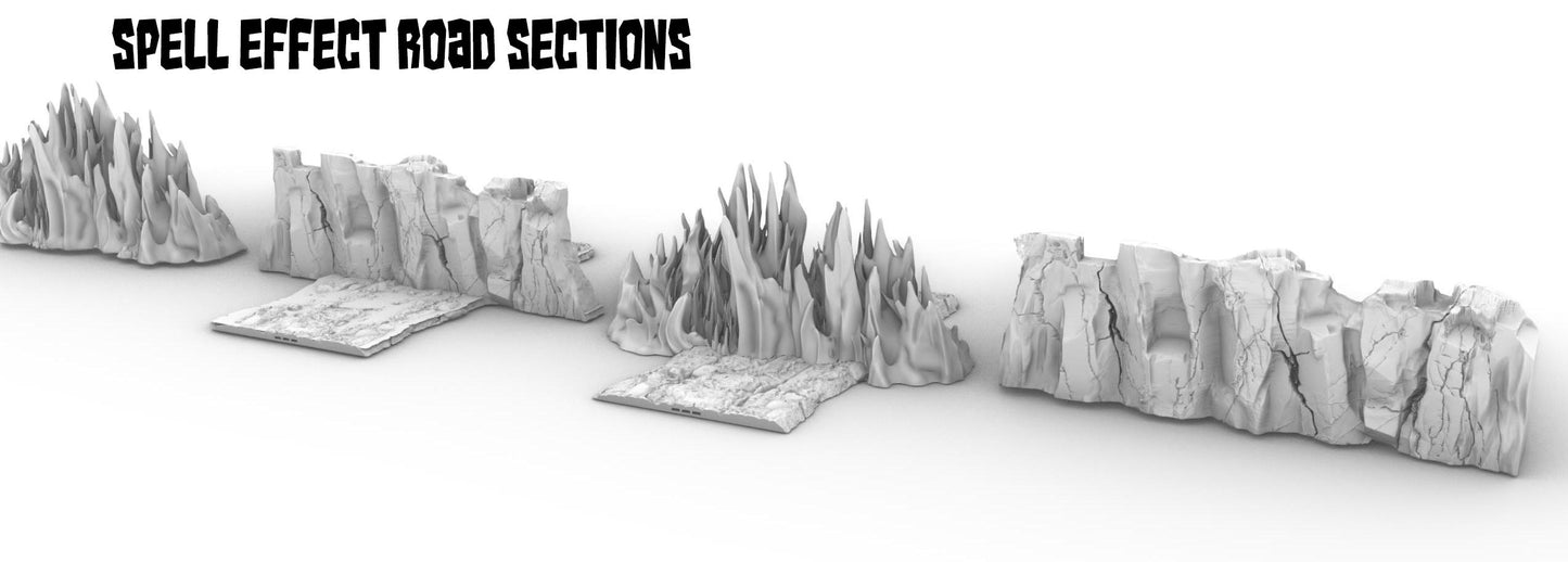 Ultimate Low Profile Road System ULPRS: Core Set - 3D Printed Tabletop Terrain, Perfect for Wargames, Board Games, Role Playing Games