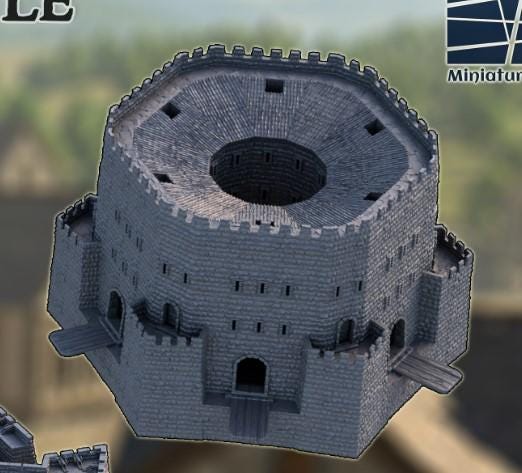 Star Fort - Tabletop Terrain - 28 MM, Tabletop 3D Printed Terrain by MiniatureLand, Perfect for Wargaming and RPGs
