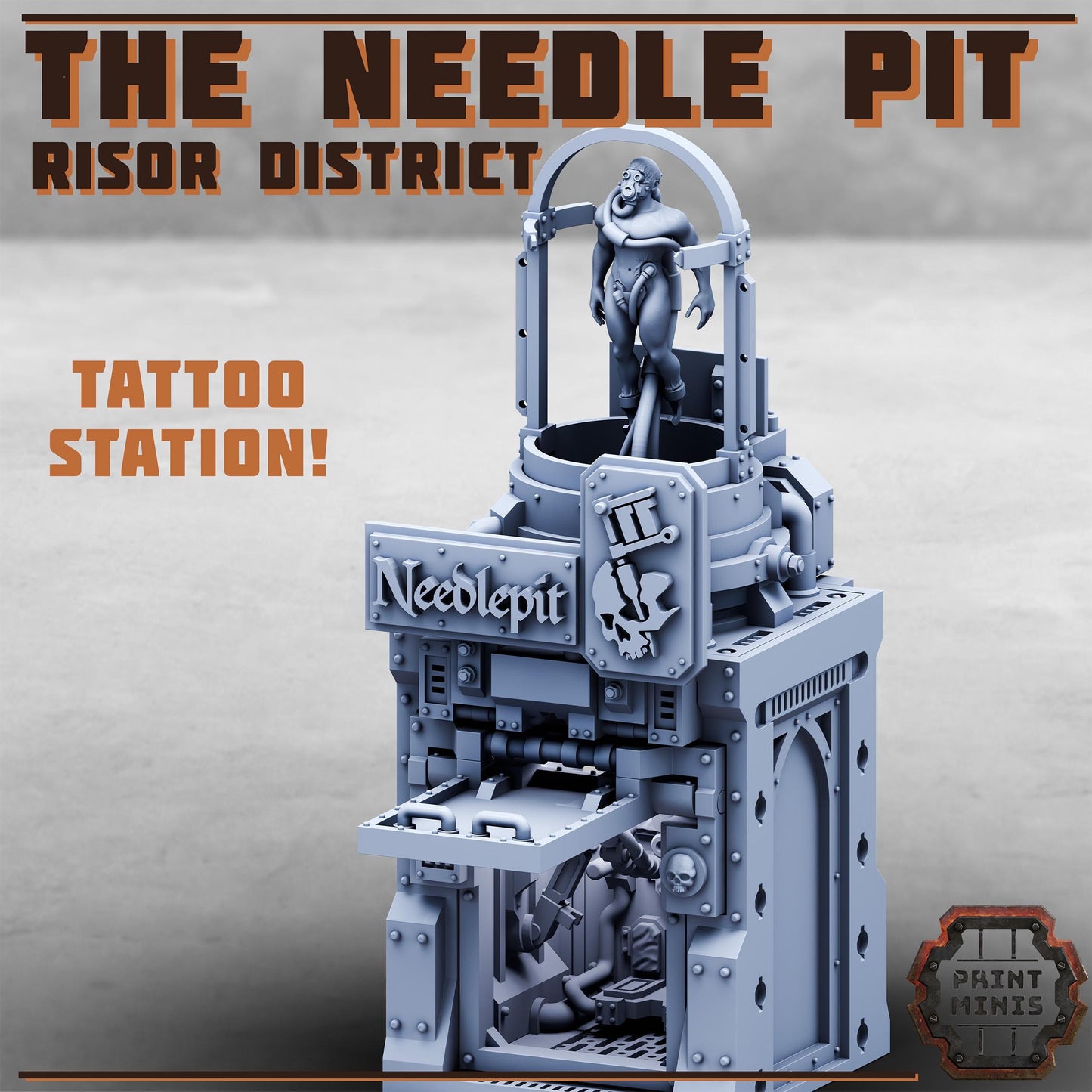The Needle Pit - Risor District - Sci-Fi City Skirmish Wargaming Terrain by Print Minis