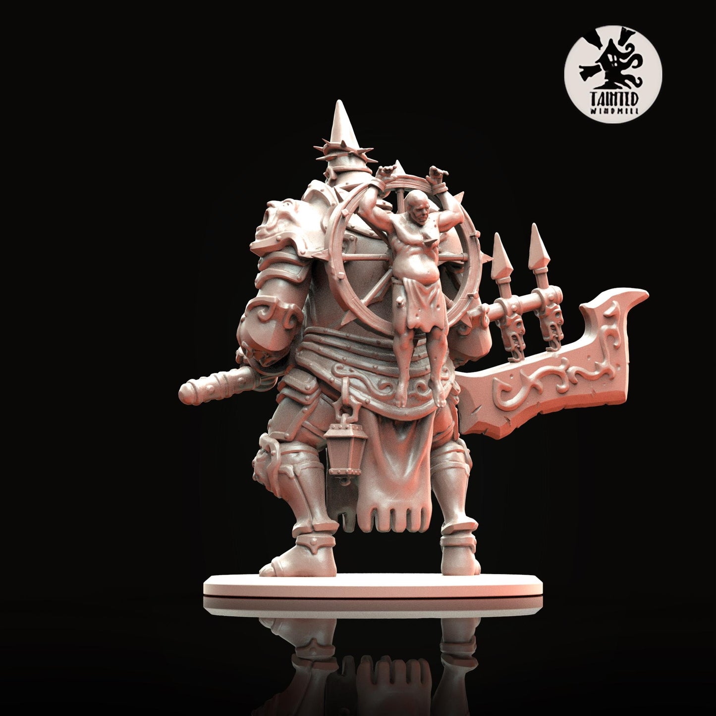 Temple Headsman, Chaotic Marine Monopose Miniatures Sculpted by Tainted Windmill for Wargames set in the Grimdark Future