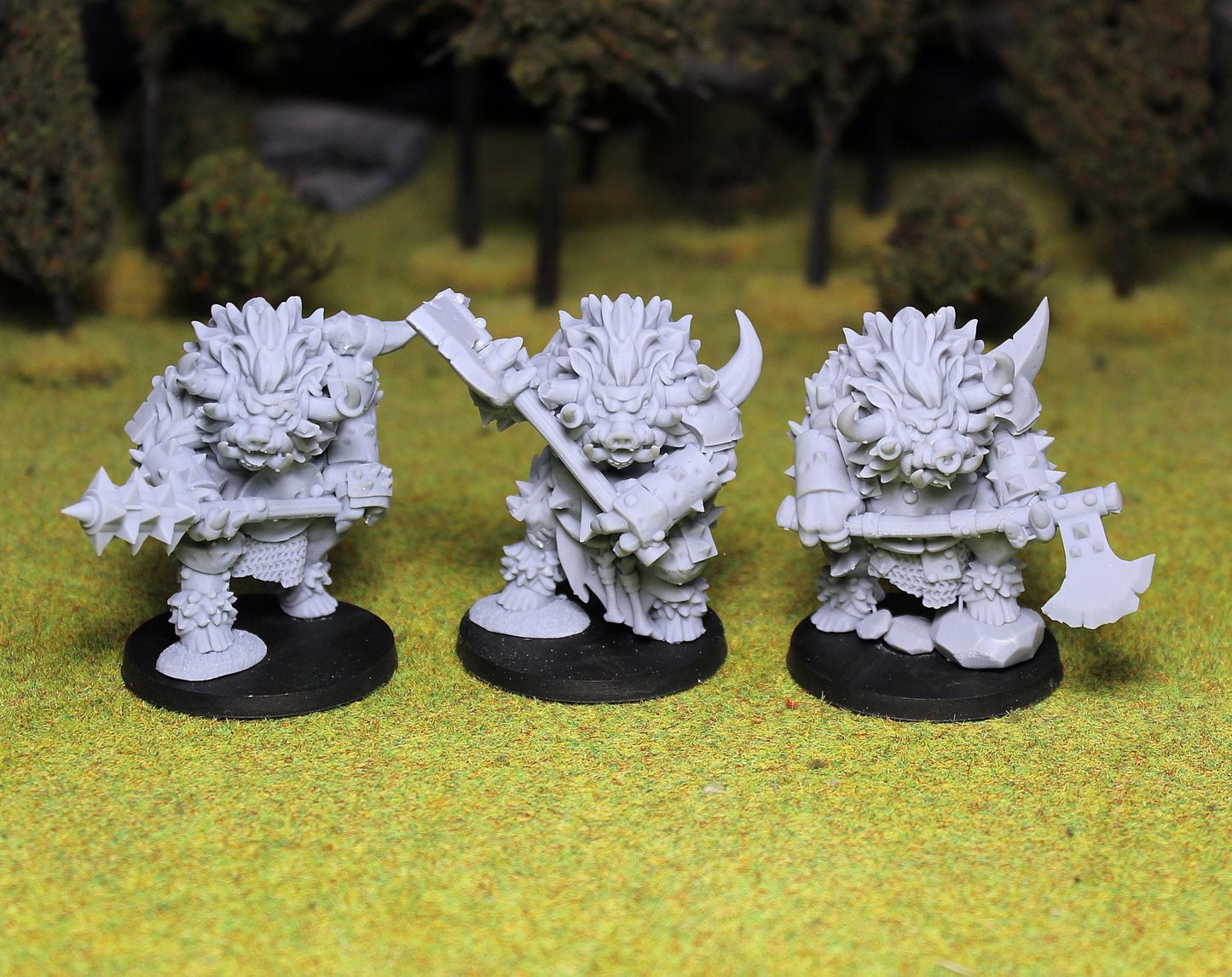 Ogre Pigs, Fantasy Skirmish Miniatures by MoM Miniatures, perfect for Fantasy Wargames and RPGs