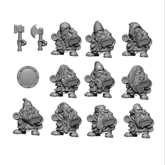 Clan Dwarves, Fantasy Skirmish Miniatures by MoM Miniatures, perfect for Fantasy Wargames and RPGs