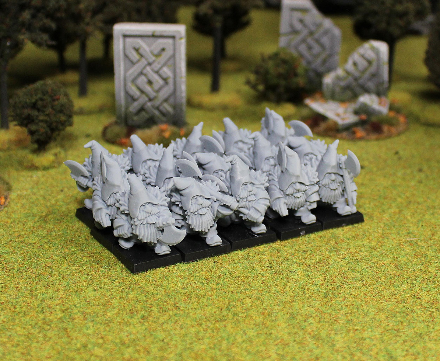 Dwarven Rangers with Axes, Fantasy Skirmish Miniatures by MoM Miniatures, perfect for Fantasy Wargames and RPGs