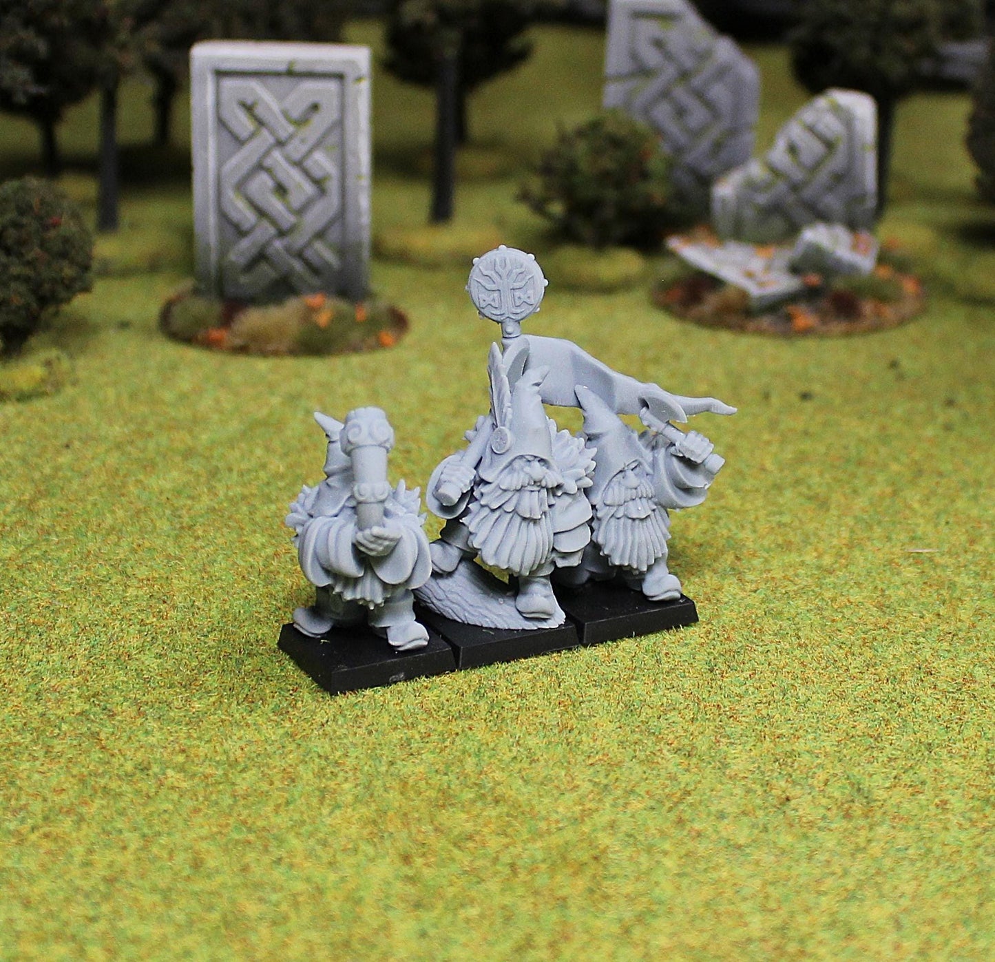 Dwarven Rangers with Axes, Fantasy Skirmish Miniatures by MoM Miniatures, perfect for Fantasy Wargames and RPGs