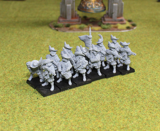 Bornland Harquebusiers, Fantasy Skirmish Miniatures by MoM Miniatures, perfect for Fantasy Wargames and RPGs