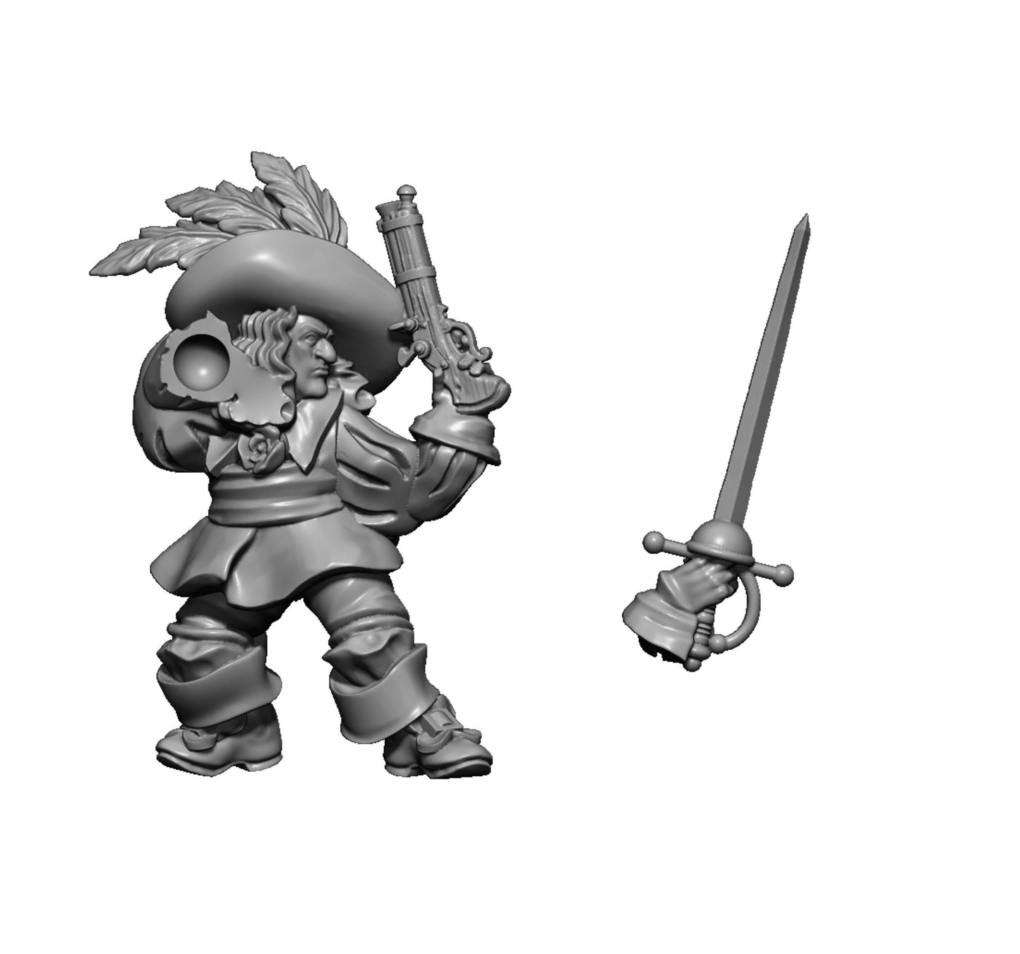 Bornland Mercenary 2, Fantasy Skirmish Miniatures by MoM Miniatures, perfect for Fantasy Wargames and RPGs