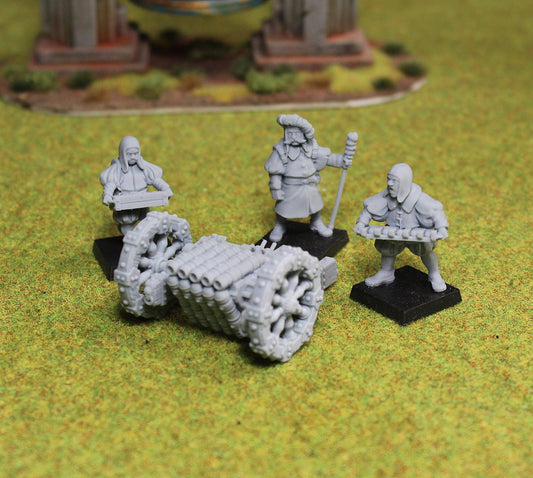 Empire Volley Gun, Fantasy Skirmish Miniatures by MoM Miniatures, perfect for Fantasy Wargames and RPGs