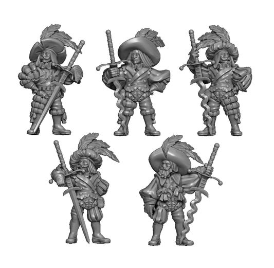Bornland Greatswords, Fantasy Skirmish Miniatures by MoM Miniatures, perfect for Fantasy Wargames and RPGs