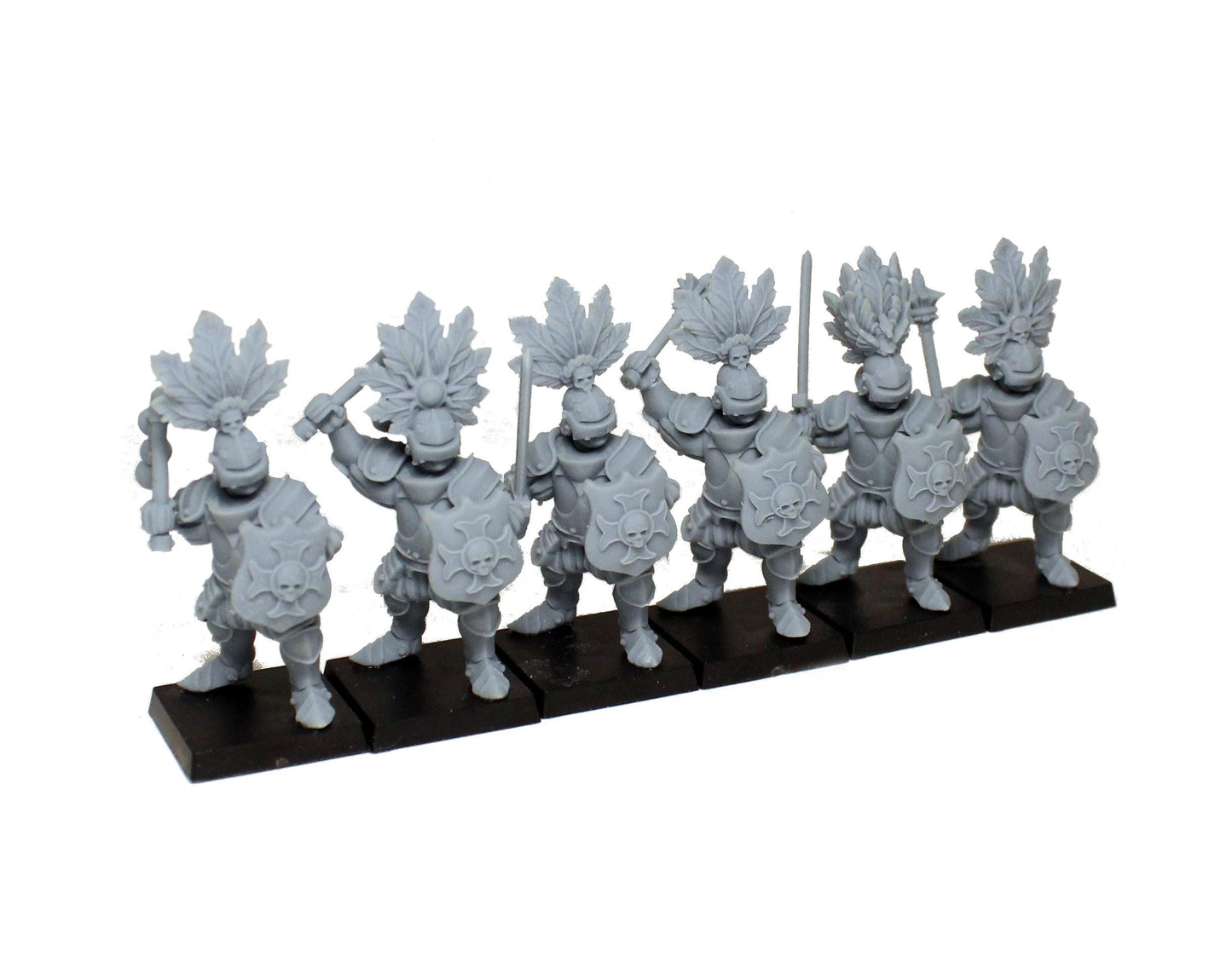 Heavy Cavalry on Foot, Fantasy Skirmish Miniatures by MoM Miniatures, perfect for Fantasy Wargames and RPGs