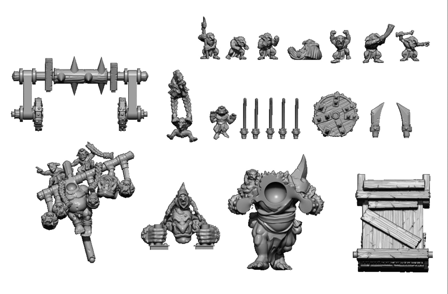 Snotling Wagon, Fantasy Skirmish Miniatures by MoM Miniatures, perfect for Fantasy Wargames and RPGs