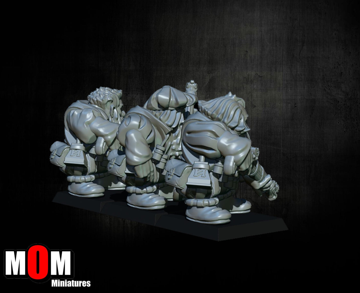 Imperial Dwarves with Arquebuses, Fantasy Skirmish Miniatures by MoM Miniatures, perfect for Fantasy Wargames and RPGs