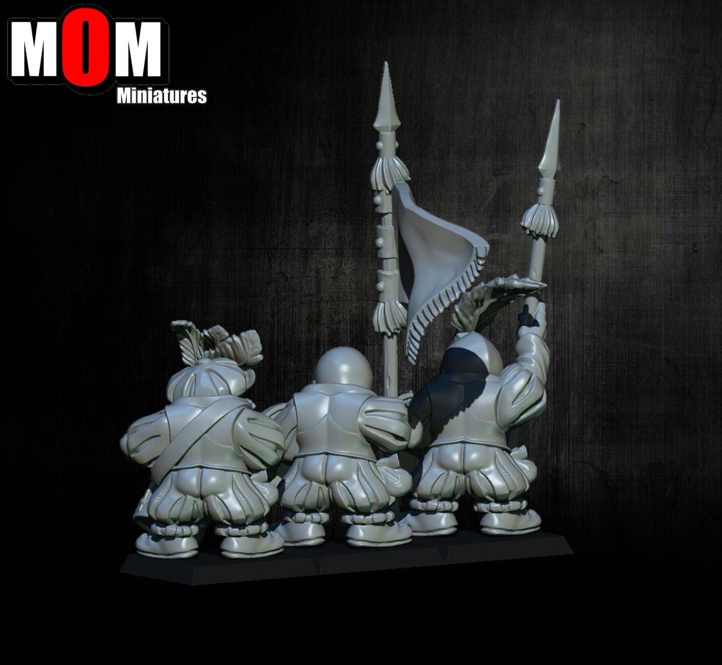 Imperial Dwarf Spearmen, Fantasy Skirmish Miniatures by MoM Miniatures, perfect for Fantasy Wargames and RPGs