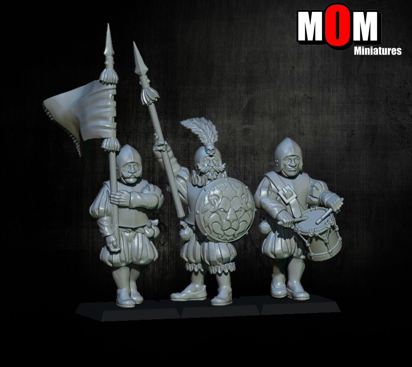 Imperial Spearmen, Fantasy Skirmish Miniatures by MoM Miniatures, perfect for Fantasy Wargames and RPGs